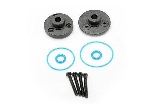 Traxxas 7080 Cover plates differential (front or rear) gaskets (2) o-rings (2) 2x14mm BCS (4) - Excel RC