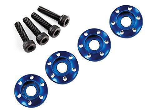 Traxxas 7668 Wheel nut washer machined aluminum blue  3x12mm CS (4) - Excel RC