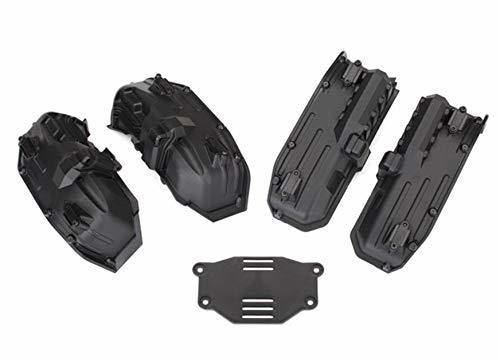 Traxxas 8080 Fenders inner (rrow) front & rear (2 each) rock light covers (8) battery plate 3x8 flat-head screws (4) - Excel RC