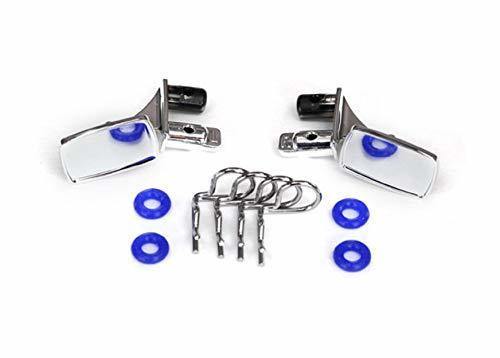 Traxxas 8133 Mirrors side chrome (left & right) o-rings (4) body clips (4) (fits #8130 body) - Excel RC