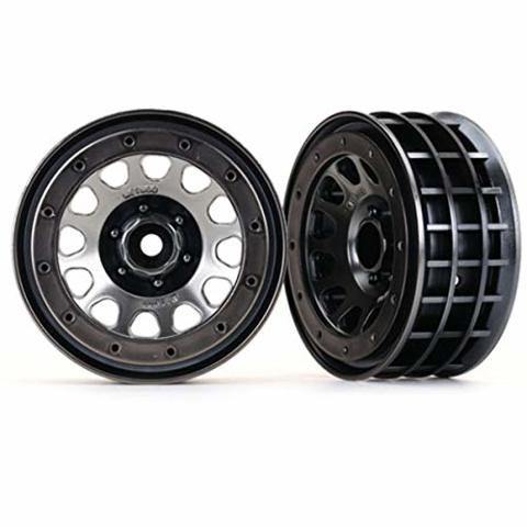 Traxxas 8171 Wheels Method 105 2.2' (black chrome beadlock) (beadlock rings sold separately) - Excel RC