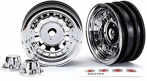 Traxxas 8175 Wheels 1.9' chrome (2) center caps (2) decal sheet (requires #8255A extended stub axle) - Excel RC