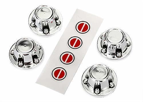 Traxxas 8176 Center caps wheel (chrome) (4) decal sheet (requires #8255A extended stub axle) - Excel RC