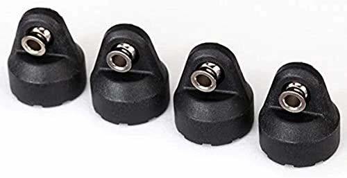 Traxxas 8361 Shock caps (black) (4) (assembled with hollow balls) - Excel RC