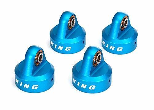 Traxxas 8457 Shock caps aluminum (blue-anodized) King® Shocks (4) - Excel RC