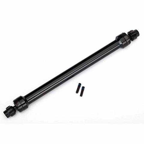 Traxxas 8555 Driveshaft center rear 6061-T6 aluminum (black-anodized) (fully assembled) 3mm screw pin (2) - Excel RC
