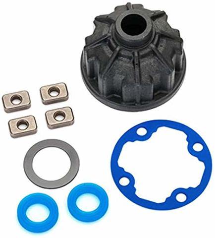 Traxxas 8681 Carrier differential (heavy duty) x-ring gaskets (2) ring gear gasket spacers (4) 12.2x18x0.5 PTFE-coated washer (1) - Excel RC
