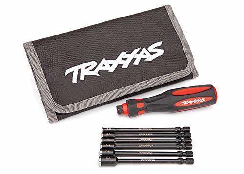 Traxxas 8719 Speed Bit Master Set nut driver 6-piece includes premium handle (medium) travel pouch and nut drivers (4.0mm 4.5mm 5.0mm 5.5mm 7.0mm 8.0mm) 14' drive - Excel RC