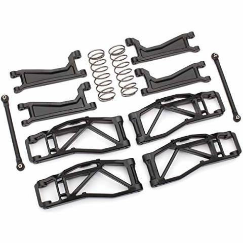 Traxxas 8995 Suspension kit WideMaxx black (includes front & rear suspension arms front toe links rear shock springs) - Excel RC