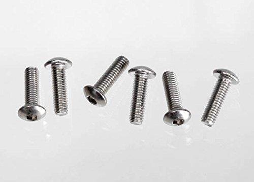 Traxxas 2577X Screws 3x10 button-head machine (hex drive) (stainless steel) (6) - Excel RC