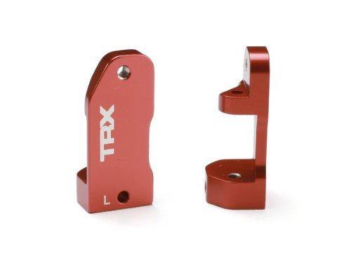 Traxxas 3632X Caster blocks 30-degree red-anodized 6061-T6 aluminum (left &amp; right) suspension screw pin (2) - Excel RC