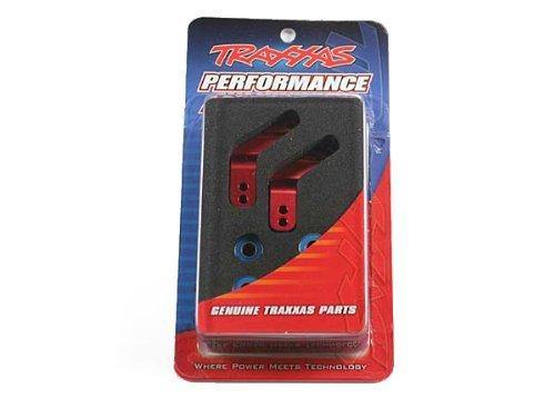 Traxxas 3652X Stub axle carriers Rustler®Stampede®Bandit (2) 6061-T6 aluminum (red-anodized) 5x11mm ball bearings (4) - Excel RC