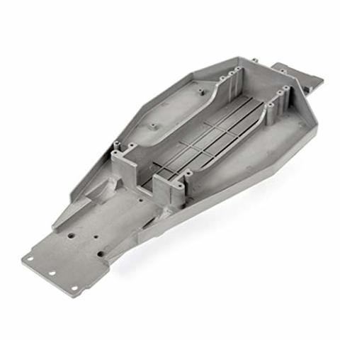 Traxxas 3722R Lower chassis (grey) (166mm long battery compartment) (fits both flat and hump style battery packs) (use only with #3725R ESC mounting plate) - Excel RC