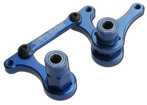 Traxxas 3743A Steering bellcranks drag link (blue-anodized 6061-T6 aluminum) 5x8mm ball bearings (4) hardware (assembled) - Excel RC