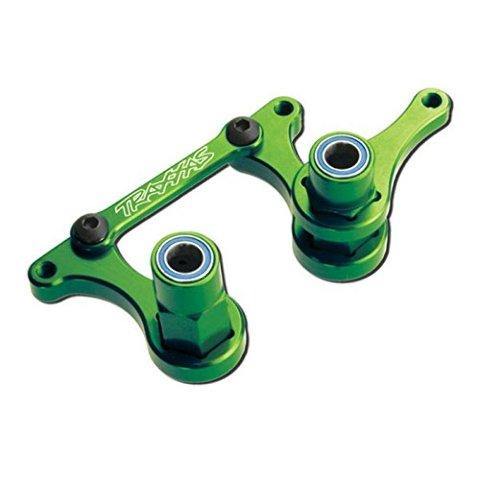 Traxxas 3743G Steering bellcranks drag link (green-anodized 6061-T6 aluminum) 5x8mm ball bearings (4) hardware (assembled) - Excel RC