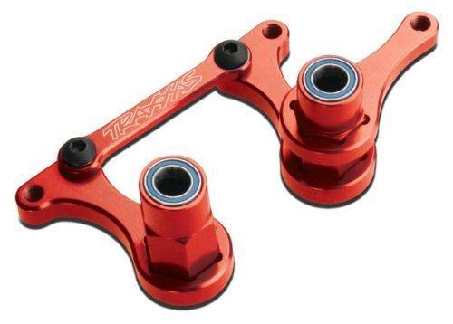 Traxxas 3743X Steering bellcranks drag link (red-anodized 6061-T6 aluminum) 5x8mm ball bearings (4) hardware (assembled) - Excel RC