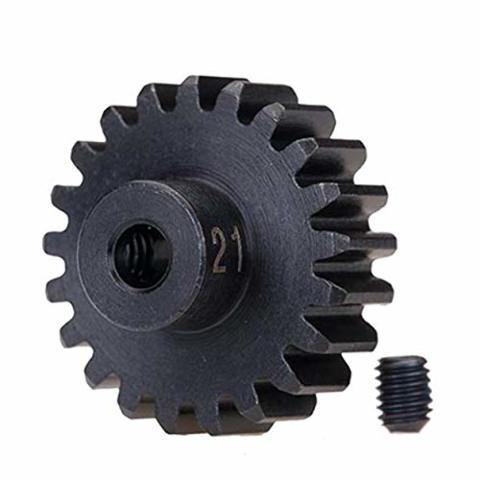 Traxxas 3951X Gear 21-T pinion (32-p) heavy duty (machined hardened steel) set screw - Excel RC