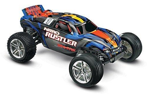 Traxxas 44096-3-SBLU Nitro Rustler  110-Scale Nitro-Powered 2WD Stadium Truck Silver Blue - Excel RC