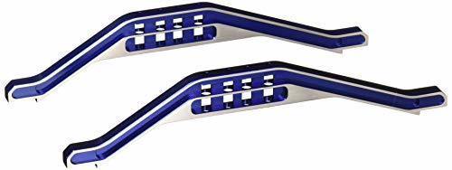 Traxxas 4923X Chassis braces lower machined 6061-T6 aluminum (blue) (2) hardware - Excel RC