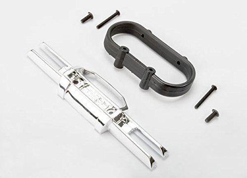 Traxxas 5336A Bumper rear (chrome) bumper mount rear 4x10mm BCS (2) 3x25mm BCS (2) - Excel RC