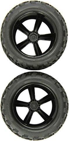 Traxxas 5374A Tires & wheels assembled glued (Gemini black chrome wheels Talon tires foam inserts) (2) - Excel RC