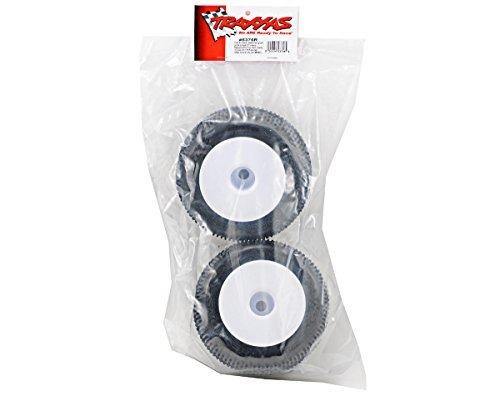 Traxxas 5375R Tires & wheels assembled glued (white dished 3.8' wheels Response Pro tires foam inserts) (2) (use with 17mm splined wheel hubs and wheel nuts part #5353X) - Excel RC