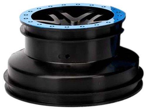 Traxxas 5886A Wheels SCT Split-Spoke black blue beadlock style dual profile (2.2&