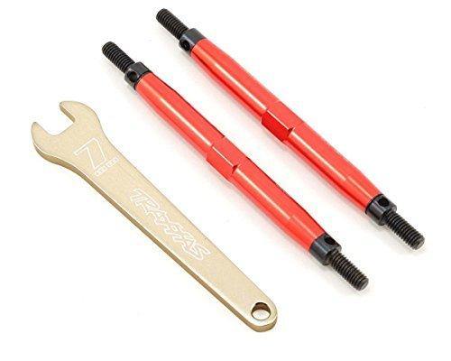 Traxxas 5939R Toe links Slayer Pro 4X4 (TUBES 7075-T6 aluminum red) (88mm fits front or rear) (2) rod ends rear (4) rod ends front (4) wrench (1) - Excel RC