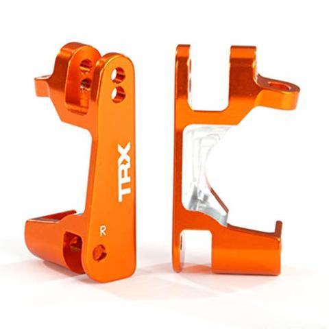 Traxxas 6832A Caster blocks (c-hubs) 6061-T6 aluminum (orange-anodized) left &amp; right - Excel RC