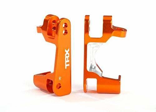 Traxxas 6832A Caster blocks (c-hubs) 6061-T6 aluminum (orange-anodized) left &amp; right - Excel RC