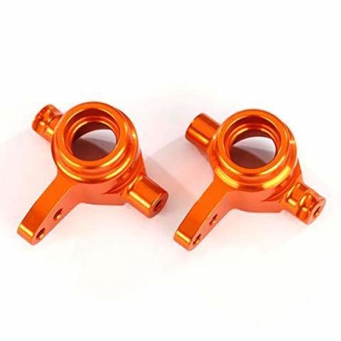Traxxas 6837A Steering blocks 6061-T6 aluminum (orange-anodized) left &amp; right - Excel RC