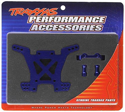 Traxxas 6838X Shock tower rear 7075-T6 aluminum (blue-anodized) - Excel RC