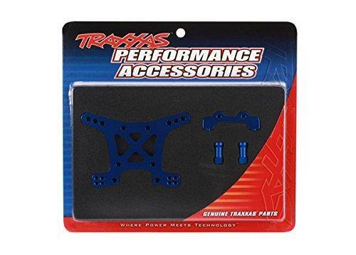 Traxxas 6839X Shock tower front 7075-T6 aluminum (blue-anodized) - Excel RC