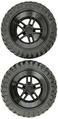 Traxxas 6873X Tires & wheels assembled glued (S1 ultra-soft off-road racing compound) (SCT Split-Spoke satin chrome black beadlock style wheels BFG Mud-Terrain tires foam inserts) (2) (4WD frontrear 2WD rear only) - Excel RC