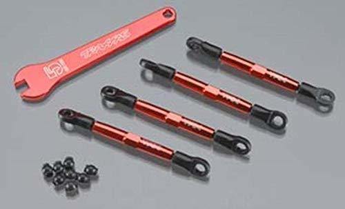 Traxxas 7038X Toe links aluminum (red-anodized) (4) (assembled with rod ends and threaded inserts) - Excel RC