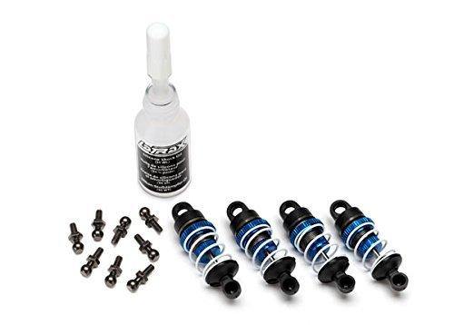 Traxxas 7560X Shocks aluminum (blue-anodized) (assembled with springs) (4) - Excel RC