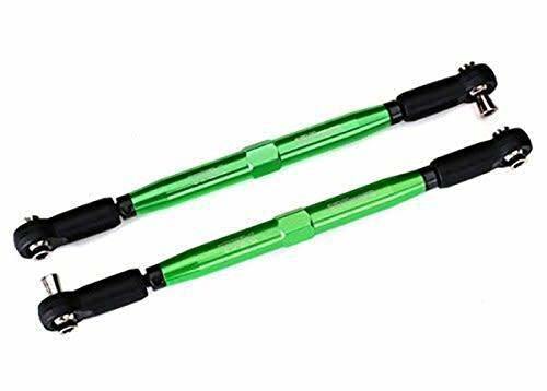 Traxxas 7748G Toe links X-Maxx® (TUBES green-anodized 7075-T6 aluminum stronger than titanium) (157mm) (2) rod ends assembled with steel hollow balls (4) aluminum wrench 10mm (1) - Excel RC