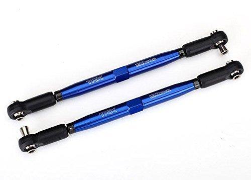 Traxxas 7748X Toe links X-Maxx® (TUBES blue-anodized 7075-T6 aluminum stronger than titanium) (157mm) (2) rod ends assembled with steel hollow balls (4) aluminum wrench 10mm (1) - Excel RC