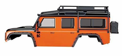 Traxxas 8011A Body Land Rover® Defender® adventure orange (complete with ExoCage inner fenders fuel canisters and jack) - Excel RC