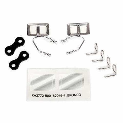 Traxxas 8073X Mirrors side chrome (left & right) retainers (2) body clips (4) (fits #8010 body) - Excel RC