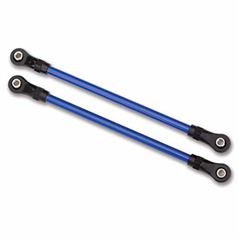 Traxxas 8145X Suspension links rear lower blue (2) (5x115mm powder coated steel) (assembled with hollow balls) (for use with #8140X TRX-4® Long Arm Lift Kit) - Excel RC
