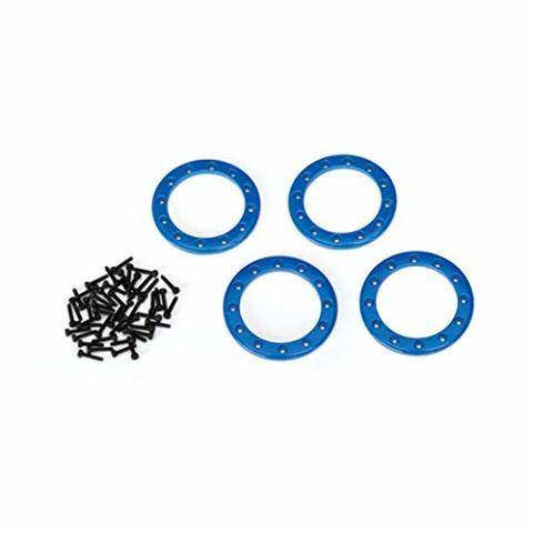 Traxxas 8169X Beadlock rings blue (1.9&