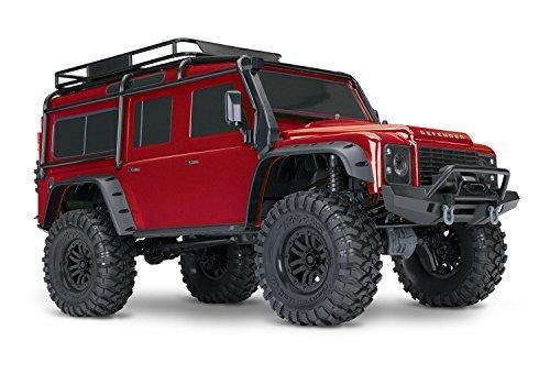 Traxxas 82056-4-RED TRX-4 Scale and Trail Crawler with Land Rover Defender Body  4WD Electric Trail Truck with TQi Traxxas Link Ebled 2.4GHz Radio System - Excel RC