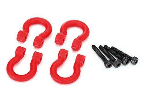 Traxxas 8234R Bumper D-rings red (front or rear) 2.0x12 CS (4) - Excel RC