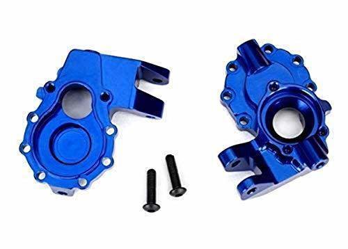 Traxxas 8252X Portal housings inner (front) 6061-T6 aluminum (blue-anodized) (2) 3x12 BCS (2) - Excel RC