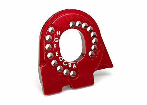 Traxxas 8290R Motor mount plate 6061-T6 aluminum (red-anodized) - Excel RC