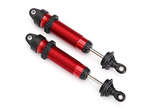 Traxxas 8450R Shocks GTR 134mm aluminum (red-anodized) (fully assembled wo springs) (front threaded) (2) - Excel RC