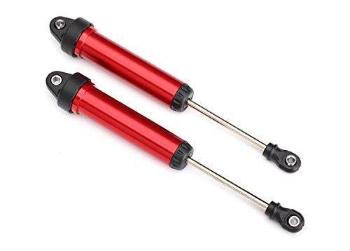 Traxxas 8451R Shocks GTR 134mm aluminum (red-anodized) (fully assembled wo springs) (front no threads) (2) - Excel RC