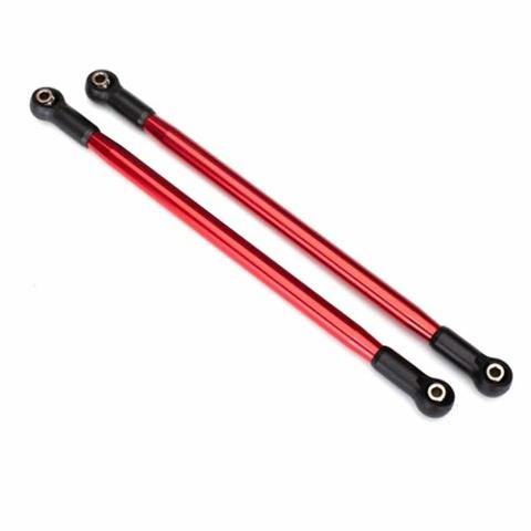 Traxxas 8542R Suspension link rear (upper) (aluminum red-anodized) (10x206mm center to center) (2) (assembled with hollow balls) - Excel RC
