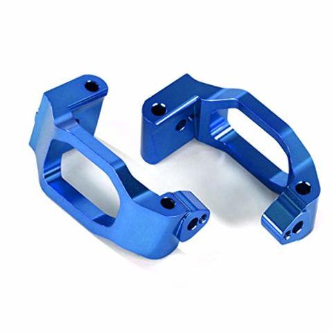 Traxxas 8932X Caster blocks (c-hubs) 6061-T6 aluminum (blue-anodized) left & right 4x22mm pin (4) 3x6mm BCS (4) retainers (4) - Excel RC